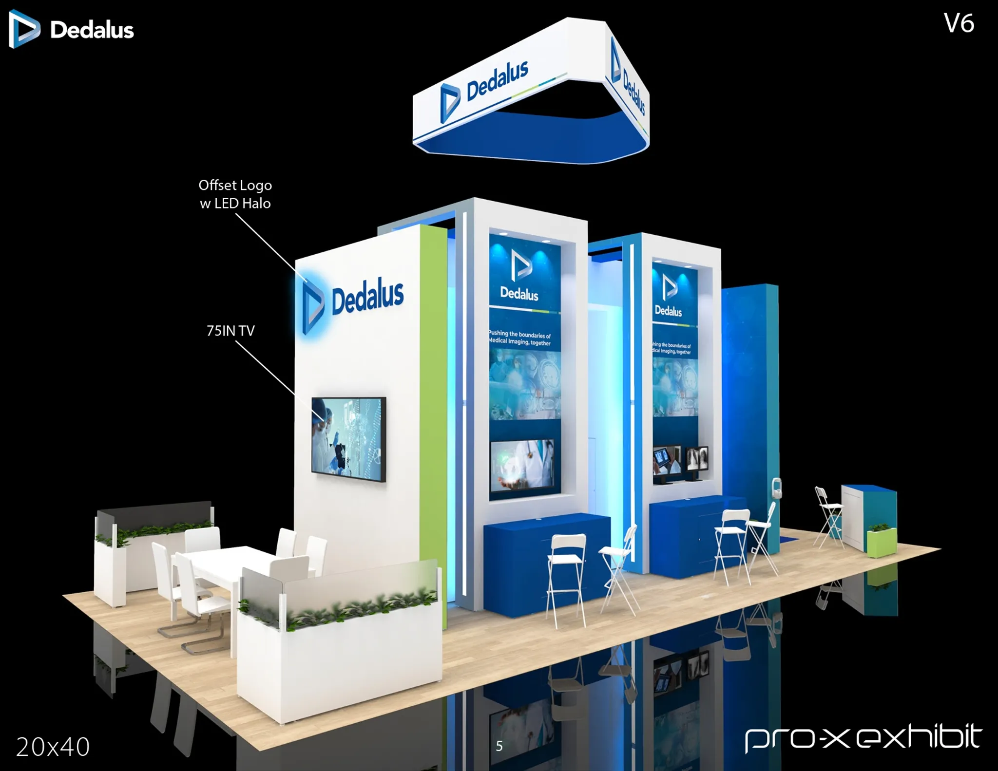 20x40 Île booth design by Pro-X Exhibits